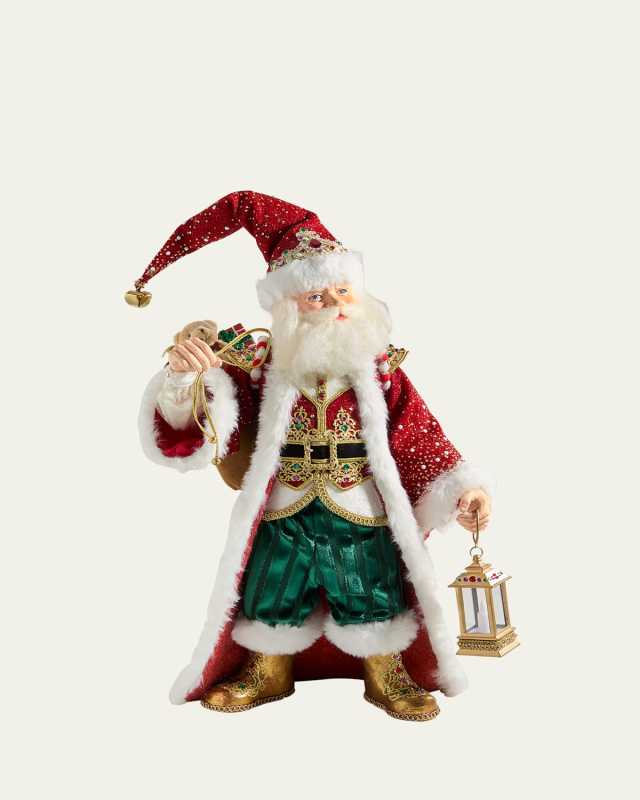King Christopher Claus with Lantern Tabletop Figurine